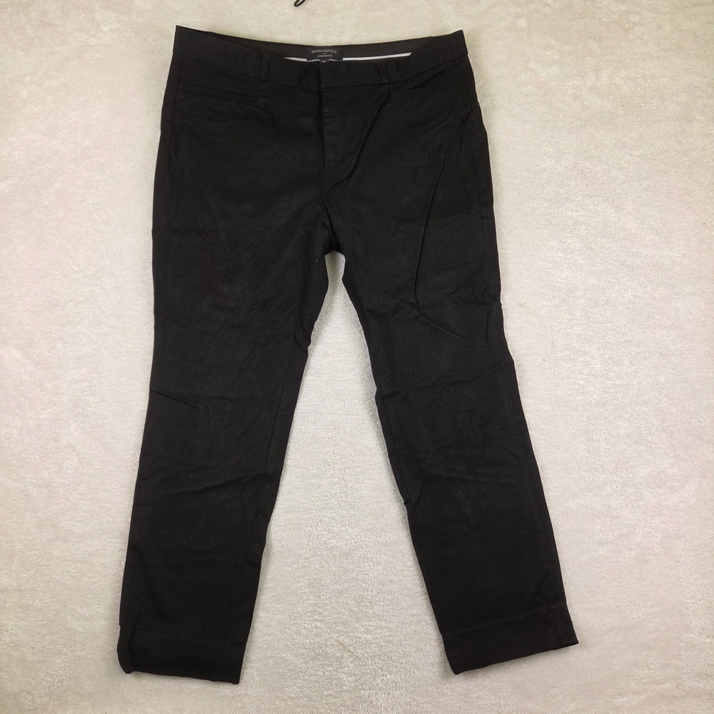 Banana Republic Sloan Curvy Fit Black Ankle Pants Size 14 Trousers Workwear